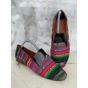 Teysha Textile Leather Flats size 10